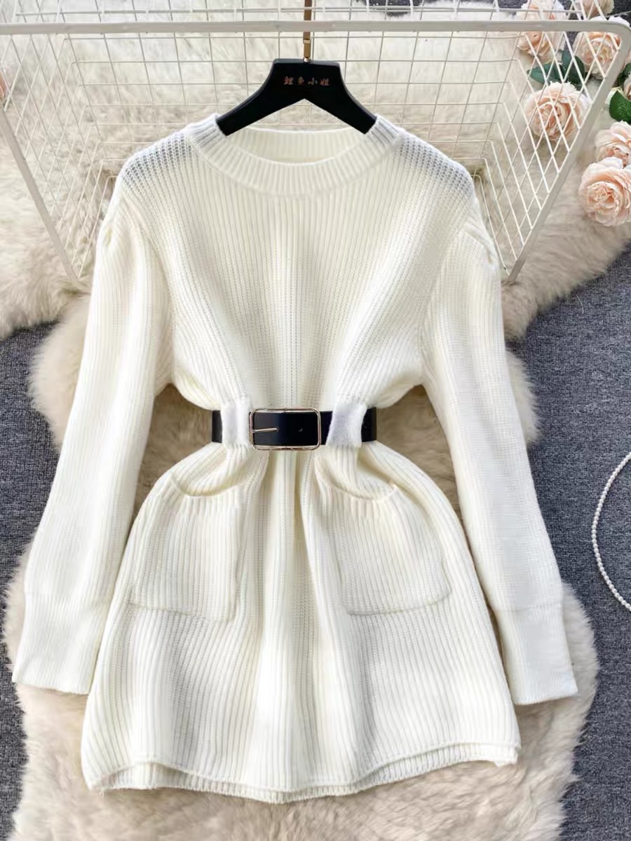 Millionaires club sweater dress & belt SSZZ895 images